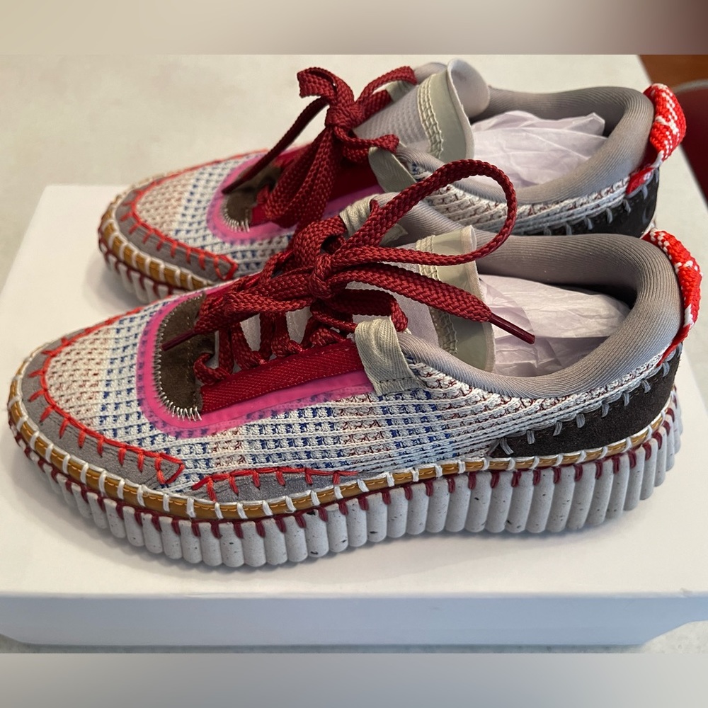 CHLOÉ Nama Platform Sneaker (Joy Red) SZ 7US/37EU